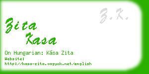 zita kasa business card